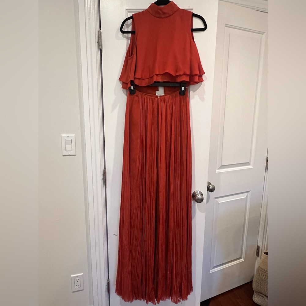 Dennis Basso Rust Maxi Dress